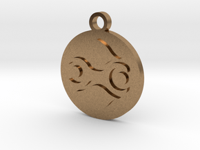 Legend of Zelda Gerudo Symbol Pendant Necklace in Natural Brass