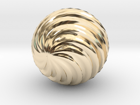Wave Ball in 14k Gold Plated Brass