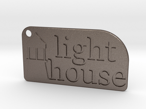 Light House Key Chain in Polished Bronzed Silver Steel