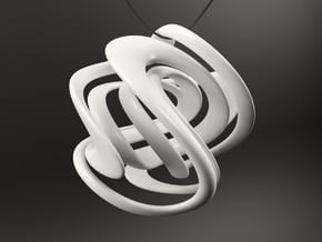 LIMITLESS Necklace Pendant in White Processed Versatile Plastic