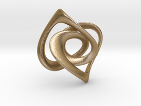 OBLIVION Necklace Pendant in Polished Gold Steel