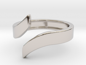 Open Design Ring (20mm / 0.78inch inner diameter) in Rhodium Plated Brass