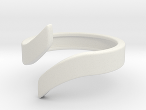 Open Design Ring (22mm / 0.86inch inner diameter) in White Natural Versatile Plastic