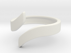 Open Design Ring (23mm / 0.90inch inner diameter) in White Natural Versatile Plastic