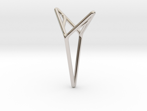 YOUNIVERSAL M, Pendant. Smooth Elegance in Rhodium Plated Brass