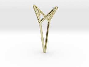 YOUNIVERSAL M, Pendant. Smooth Elegance in 18k Gold Plated Brass