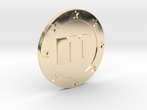 Memorycoin real coin in 14k Gold Plated Brass