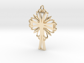 Decorative Cross in 14K Yellow Gold