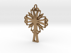Decorative Cross in Natural Brass