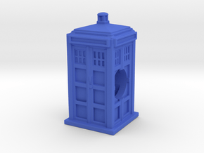 Tardis Bead - Mini Tardis with hole in Blue Processed Versatile Plastic