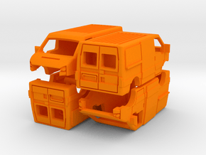 1-160 4x Ford Transit SHELL in Orange Processed Versatile Plastic
