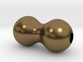 DRAW pendant - nonpolar diatomic molecule in Natural Bronze