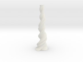 Vase 'Twist' - 45cm / 17.85" in White Natural Versatile Plastic