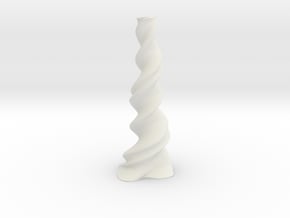 Vase 'Twist' - 30cm / 11.80" in White Natural Versatile Plastic