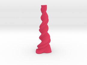 Vase 'Twist' - 15cm / 5.95" in Pink Processed Versatile Plastic