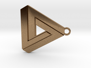 Penrose triangle hanger in Natural Brass