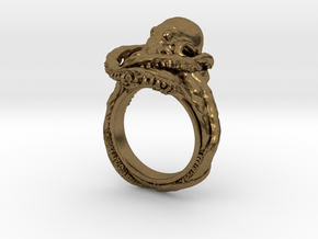 Octopus Ring in Natural Bronze