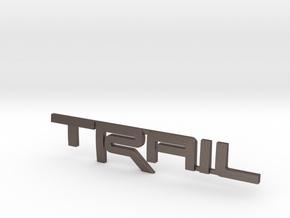 Trail Emblem - Single Print in Polished Bronzed Silver Steel