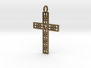 Atomic Cross in Natural Bronze