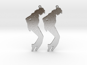 Michael Jackson Earrings Ver.3 in Natural Silver