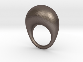 BulgeRingD20mm in Polished Bronzed Silver Steel