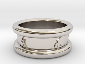 Salsa Ring 1 Ø 18.5 mm 58 in Rhodium Plated Brass