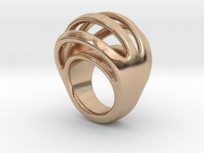 RING CRAZY 14 -  ITALIAN SIZE 14 in 14k Rose Gold Plated Brass