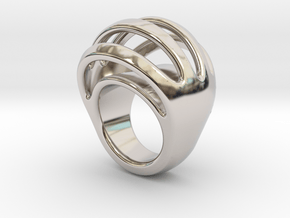 RING CRAZY 14 -  ITALIAN SIZE 14 in Rhodium Plated Brass
