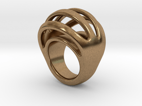 RING CRAZY 14 -  ITALIAN SIZE 14 in Natural Brass