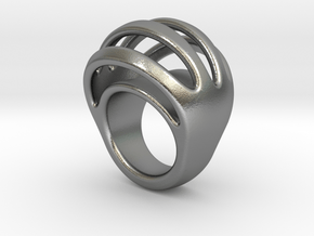 RING CRAZY 14 -  ITALIAN SIZE 14 in Natural Silver