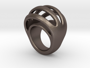 RING CRAZY 14 -  ITALIAN SIZE 14 in Polished Bronzed Silver Steel