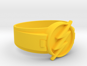Flash Ring Size 16 24.64mm  in Yellow Processed Versatile Plastic