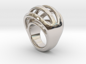 RING CRAZY 15  -  ITALIAN SIZE 15 in Rhodium Plated Brass
