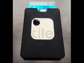 Wallet for Tile (Tracking Device) in Black Natural Versatile Plastic