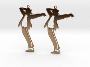 Michael Jackson Earrings Ver.1 in Natural Brass