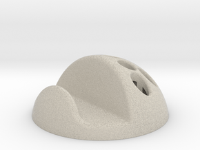 Support smartphone / 9 crayons (boule) in Natural Sandstone