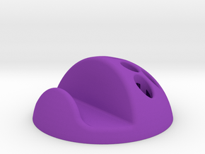 Support smartphone / 9 crayons (boule) in Purple Processed Versatile Plastic