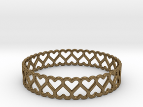 The Bracelet of Hearts in Polished Bronze