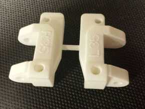 CPD 6215 35-degree RC10 Caster blocks in White Processed Versatile Plastic