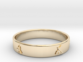 Salsa Ring 1 Ø 17.8 mm Normal in 14k Gold Plated Brass