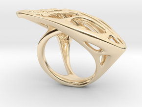 Butterfly Ring [ Size 6 ] in 14k Gold Plated Brass