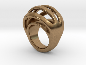 RING CRAZY 17 - ITALIAN SIZE 17 in Natural Brass