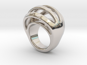 RING CRAZY 20 - ITALIAN SIZE 20 in Rhodium Plated Brass