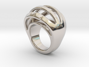 RING CRAZY 22 - ITALIAN SIZE 22 in Rhodium Plated Brass