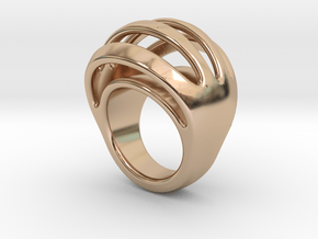 RING CRAZY 23 - ITALIAN SIZE 23 in 14k Rose Gold Plated Brass