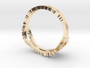 "I Love You" Sound Wave Ring in 14k Gold Plated Brass: 11.5 / 65.25