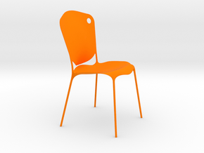 chair dot (1:8) in Orange Processed Versatile Plastic
