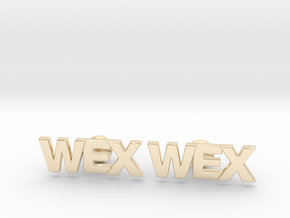 Monogram Cufflinks WEX in 14k Gold Plated Brass