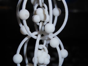 Atom Chain for earrings. in White Natural Versatile Plastic