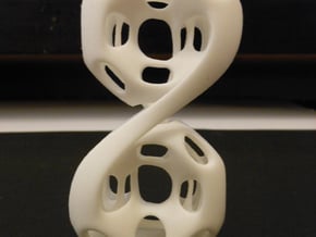 Infinity Twist  in White Processed Versatile Plastic